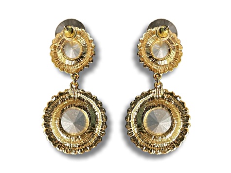 Off Park® Collection, Gold Tone Crystal Stone Drop Earrings.