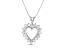 0.75ctw Diamond Heart Pendant 14k White Gold