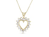 0.75ctw Diamond Heart Pendant 14k Yellow Gold