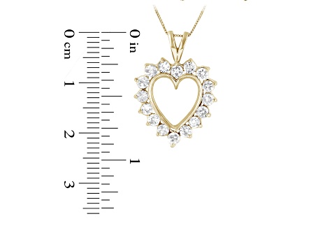 0.75ctw Diamond Heart Pendant 14k Yellow Gold