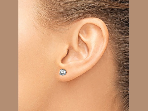 Rhodium Over 14K Gold Lab Grown Diamond 1ct. VS/SI GH+, Screw Back Earrings