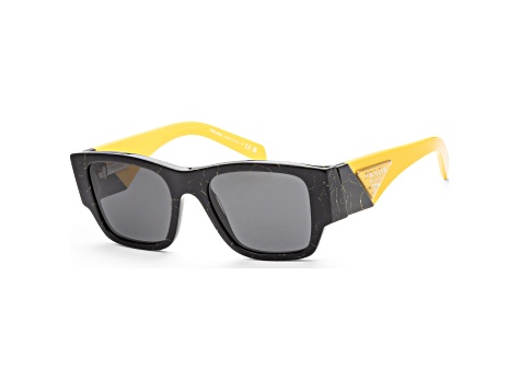 Prada Men's Fashion 54mm Black/Yellow Marble Sunglasses | PR-10ZS-19D5S0