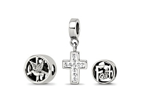 Sterling Silver Reflections Religious Boxed Bead Set
