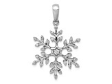 14K White Gold 1/6ct. Diamond Snowflake Pendant