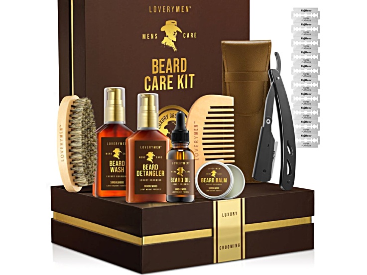 LoveryMEN 13-Piece Beard Care Kit – Ultimate Grooming Set with Oil