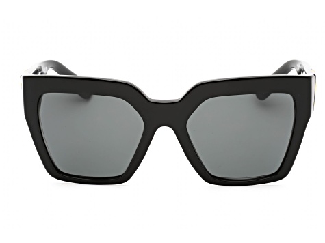 Versace Black Frame with Gold Tone Detail / Dark Gray Lenses Sunglasses