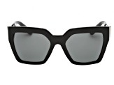 Versace Black Frame with Gold Tone Detail / Dark Gray Lenses Sunglasses