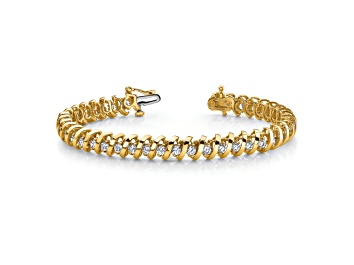 Picture of 14K Two-tone Gold I1/G-H Diamond Tennis Bracelet 1.95ctw