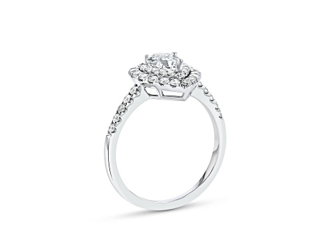 1.09ctw Diamond Engagment Ring in 18k White Gold
