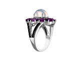 White Opal Sterling Silver Ring 4.23ctw