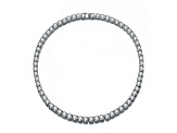 Clear Cubic Zirconia, Sterling Silver Tennis Necklace