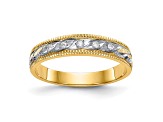 14K Yellow Gold AA Quality Ladies Wedding Band 0.05ctw