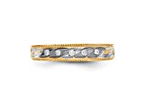 14K Yellow Gold AA Quality Ladies Wedding Band 0.05ctw