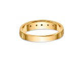 14K Yellow Gold AA Quality Ladies Wedding Band 0.05ctw