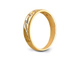 14K Yellow Gold AA Quality Ladies Wedding Band 0.05ctw