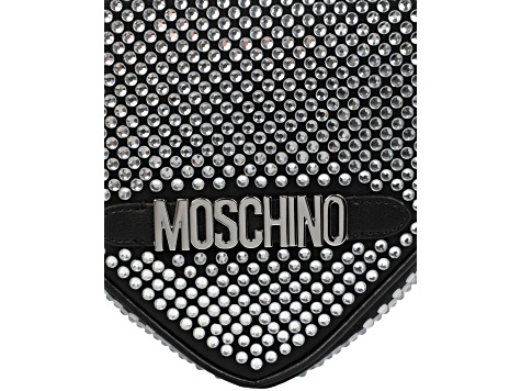 Moschino Crystal-Embellished Heart Shape Shoulder Bag