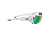 Flying Fisherman Morocco Polarized Sunglasses Crystal Frame/Amber Green Mirror Lens