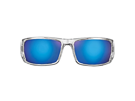 Flying Fisherman Morocco Polarized Sunglasses Crystal Frame/Smoke Blue Mirror Lens