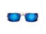 Flying Fisherman Morocco Polarized Sunglasses Crystal Frame/Smoke Blue Mirror Lens