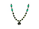 Artisan Collection of Ireland™ Connemara Marble With Green Crystal Shamrock 20" Necklace.