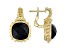Judith Ripka 6.6ctw Black Onyx 14k Gold Clad Drop Earrings
