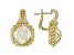 Judith Ripka 15ctw Canary Yellow Cubic Zirconia 14k Gold Clad Drop Earrings