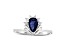 0.80ctw Sapphire and Diamond Ring in 14k White Gold