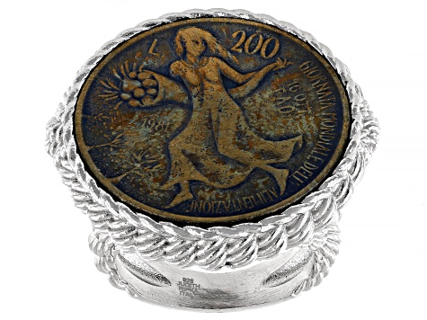 Judith Ripka Verona Sterling Silver Coin Ring