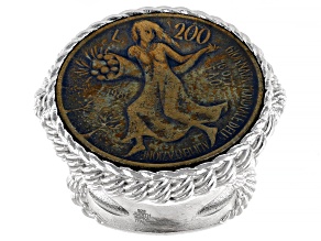 Judith Ripka Verona Sterling Silver Coin Ring
