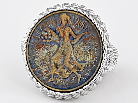 Judith Ripka Verona Sterling Silver Coin Ring