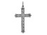 Rhodium Over 14K White Gold 1ct. Diamond Budded Cross Pendant