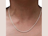 Sterling Silver Rope 1MM Chain Necklace - 18"