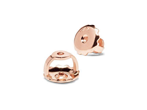 White Cubic Zirconia 14k Rose Gold Studs With Velvet Gift Box 1.50ctw