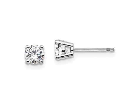 14K White Gold Lab Grown Diamond 2/3ctw VS/SI GH 4 Prong Earrings