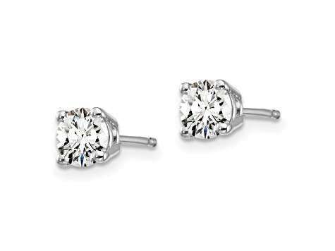 14K White Gold Lab Grown Diamond 2/3ctw VS/SI GH 4 Prong Earrings