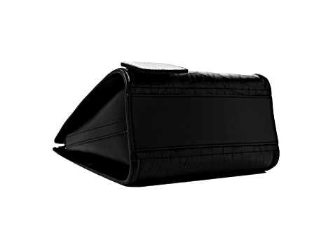Alexander McQueen The Short Story Black Croc Print Leather