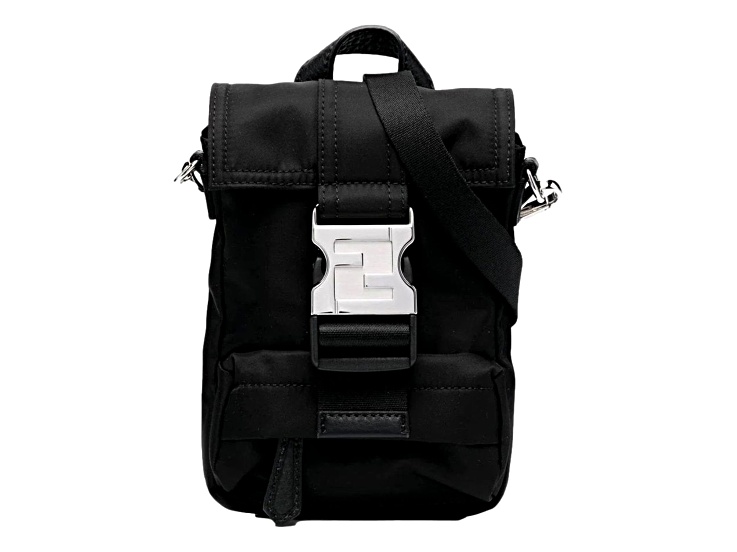 【最短翌日着・関税送料込】 FENDI ショルダー bag FENDINESS Fendi Fendiness Black Nylon Buckle Mini Backpack Crossbody