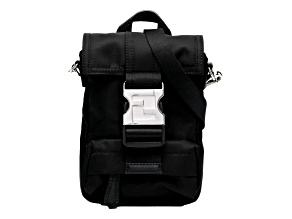 Fendi Fendiness Black Nylon Buckle Mini Backpack Crossbody Bag