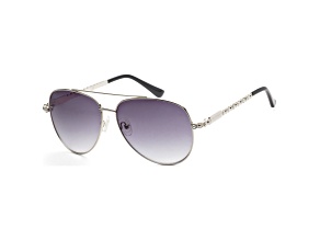 Guess Women's 59 mm Shiny Light Nickeltin Sunglasses