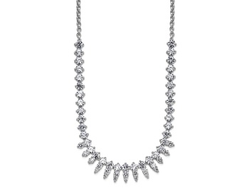 Picture of Rhodium Over Sterling Silver Polished Fancy Cubic Zirconia Necklace