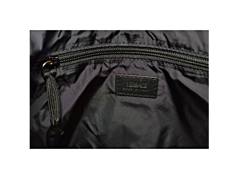 Versace Black Nylon Barocco Signature Print Drawstring Backpack