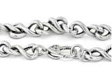 Judith Ripka Rhodium Over Sterling Silver Verona 18" Infinity Link Necklace