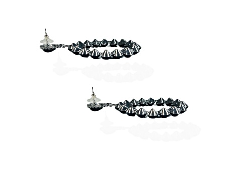 Off Park® Collection, Gold-Tone Open Center Jet/Black Teardrop Shaped Crystal Drop Earrings.
