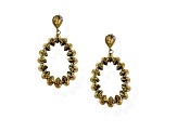 Off Park® Collection, Gold-Tone Open Center Emerald Teardrop Shaped Crystal Drop Earrings.