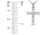 1.50ctw Diamond Cross Pendant in 14k White Gold