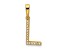 14k Yellow Gold Diamond Letter L Initial Pendant