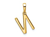 14k Yellow Gold Diamond Letter N Initial Pendant