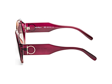 Ferragamo Women's Fashion 60mm Wine Caramel Sunglasses | SF943S-6018212