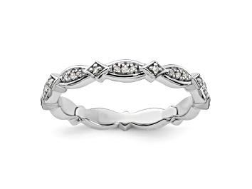Picture of Sterling Silver Stackable Expressions Diamond Ring 0.112ctw