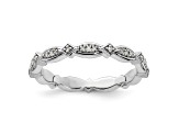 Sterling Silver Stackable Expressions Diamond Ring 0.112ctw